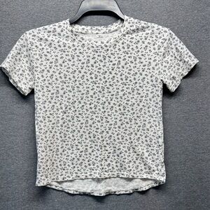 Floral Print Kids Tee - White
